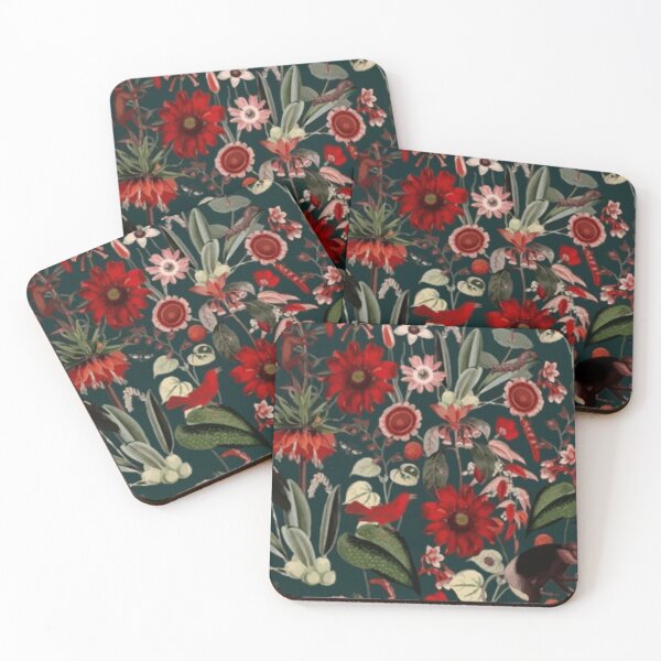 Item preview, Vintage Floral Wallpaper Pattern with Animals designed and sold by Vicky Brago-Mitchell®.