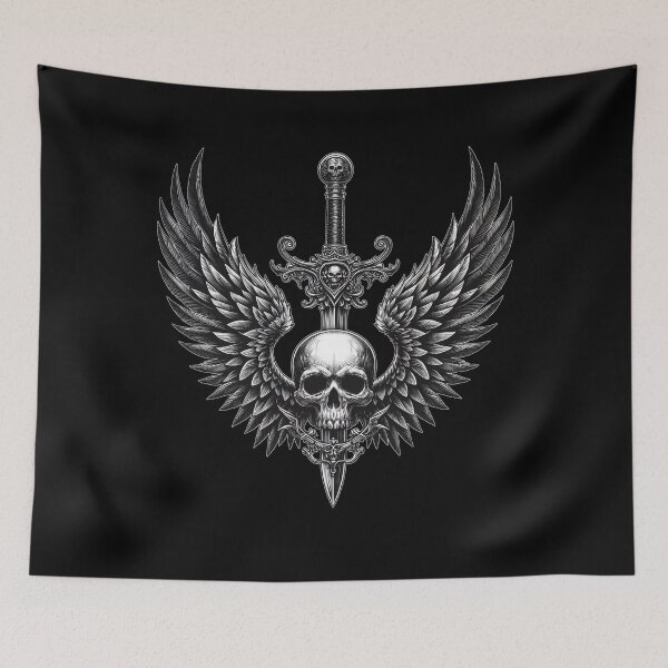 Item preview, Minimalist Dark Gothic: Winged Sword by Gothic designed and sold by DarkAmbient.