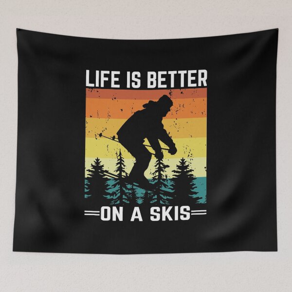Item preview, Life Is Better On A Skis Retro Vintage  designed and sold by Smix Pixels.