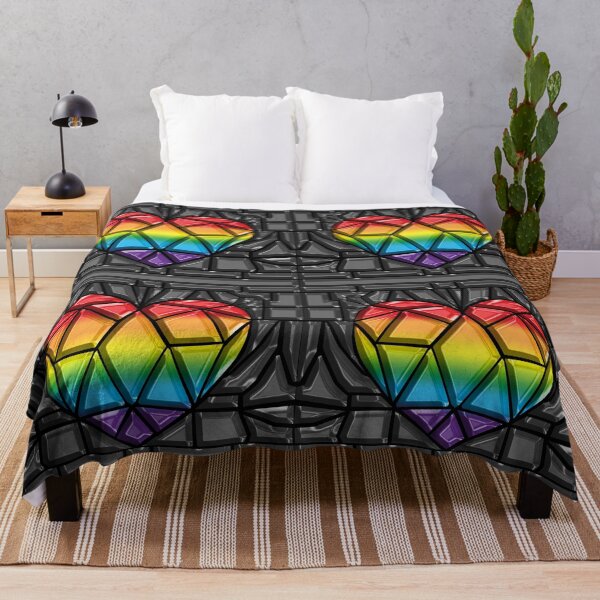 Item preview, Mosaic Tile Heart Rainbow LGBT Goth designed and sold by TheirChoice.