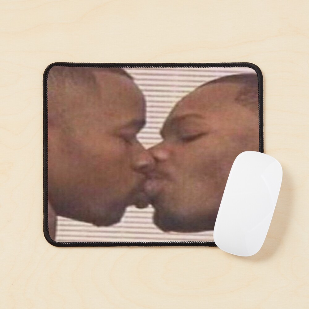 2 black guys kissing | Mouse Pad