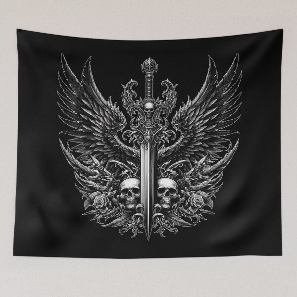 Item preview, Minimalist Dark Gothic: Winged Sword by Gothic designed and sold by DarkAmbient.
