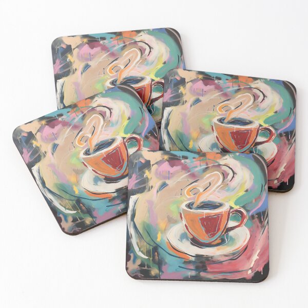Item preview, Pulsating Beans Abstract Expressionism, Cubism, and Pop Art- Exploring the Energetic Palette of Coffee Culture designed and sold by OlfactoART Studio.