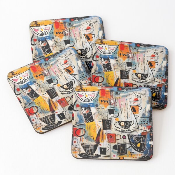 Item preview, Contemporary Sips- Relishing Coffee's Nuances in Artistic Harmony Abstract Expressionism, Cubism and Pop Art designed and sold by OlfactoART Studio.
