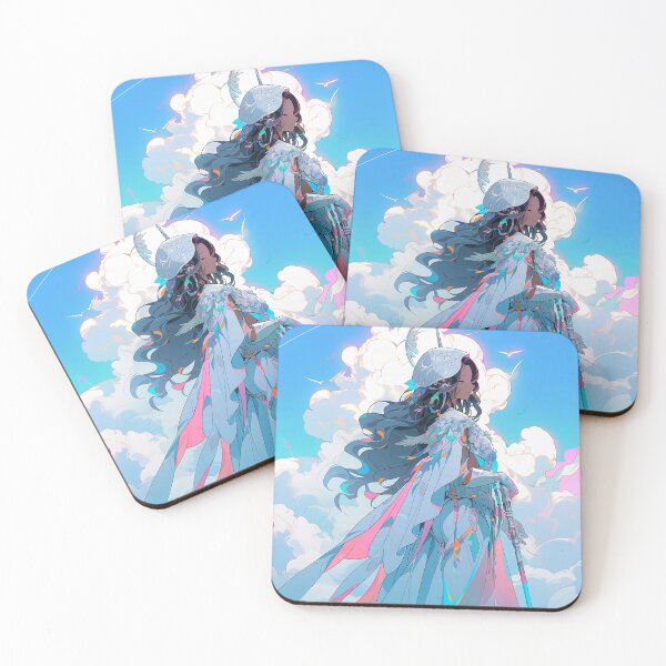 Item preview, Celestial Fantasy Sky Warrior Anime Girl designed and sold by bubblegoth.