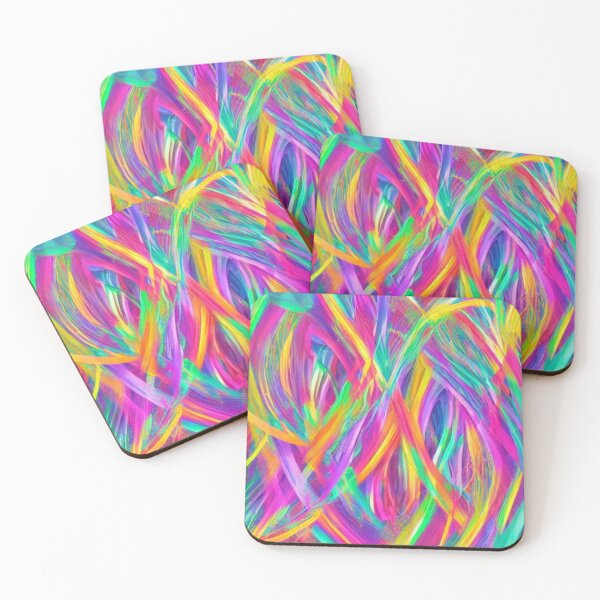 Item preview, Abstract Colorful Neon Streamers Pattern designed and sold by calibrit.
