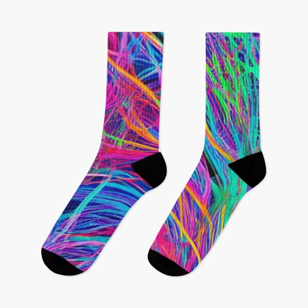 Artikelvorschau, Abstraktes buntes Neon-Streamer-Muster entworfen und verkauft von calibrit.