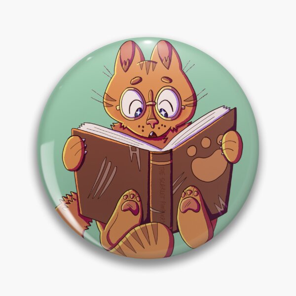 Item preview, Reading Orange Tabby Cat designed and sold by skybluekitty.