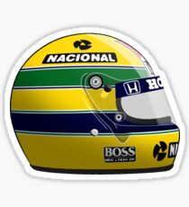 Ayrton Senna 1988 Helmet - Sticker Sticker
