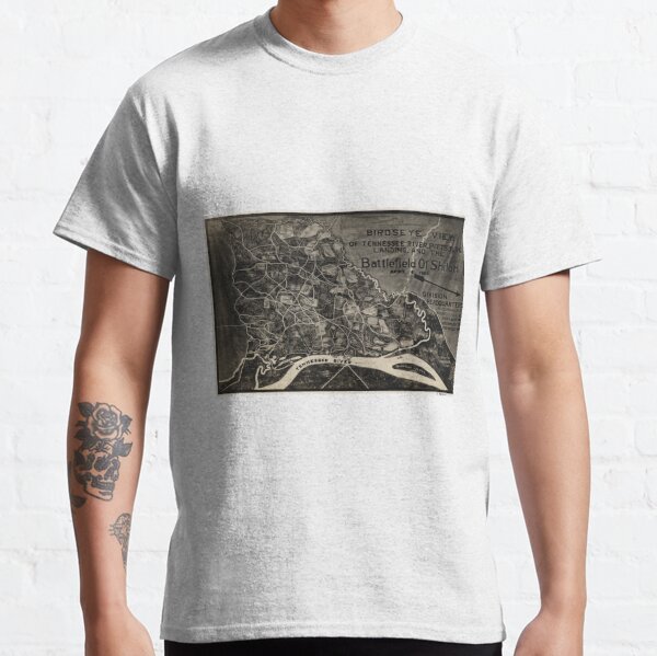 Vintage Map of The Shiloh Battlefield (1917) Classic T-Shirt