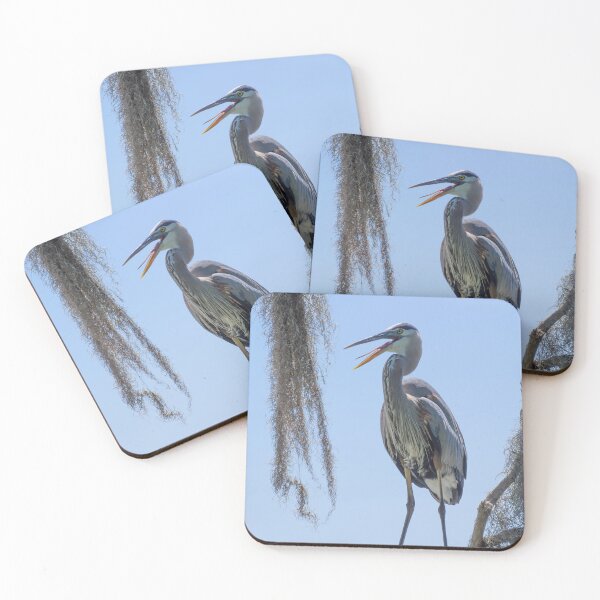 Item preview, Great Blue Heron with open mouth designed and sold by Zina Stromberg.