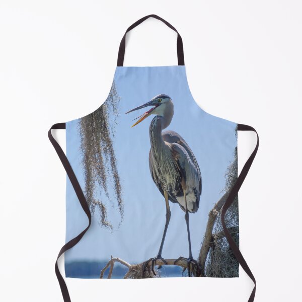 Item preview, Great Blue Heron with open mouth designed and sold by Zina Stromberg.