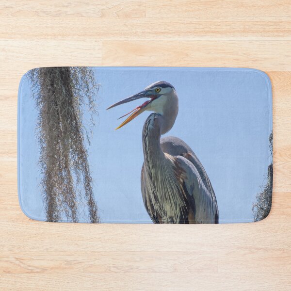 Item preview, Great Blue Heron with open mouth designed and sold by Zina Stromberg.