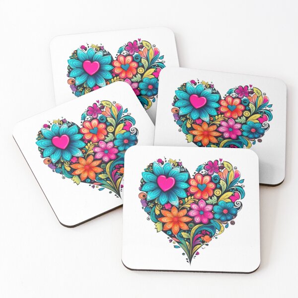 Item preview, Colorful Floral Heart Design designed and sold by PaperieJennifer.
