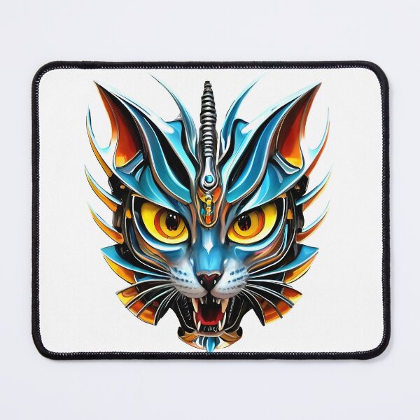 Item preview, Metal cat art design designed and sold by SabyDigitalArt.