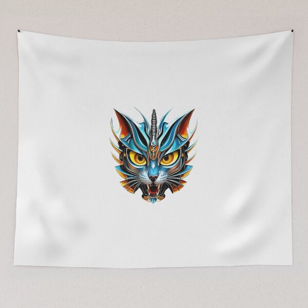Item preview, Metal cat art design designed and sold by SabyDigitalArt.