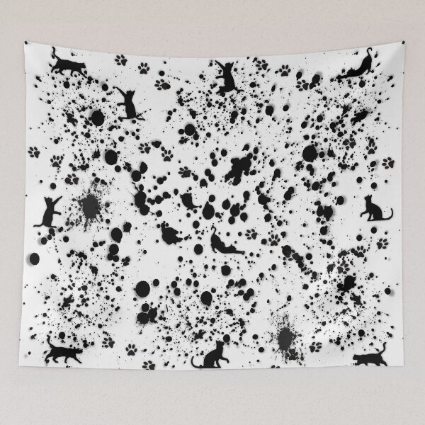 Item preview, Pattern. Paint Splats and Cats designed and sold by KC Morcom.