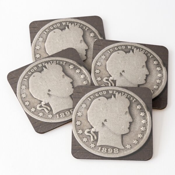 Item preview, 1898 Barber Quarter old antique Coin designed and sold by coinsxcrochet.