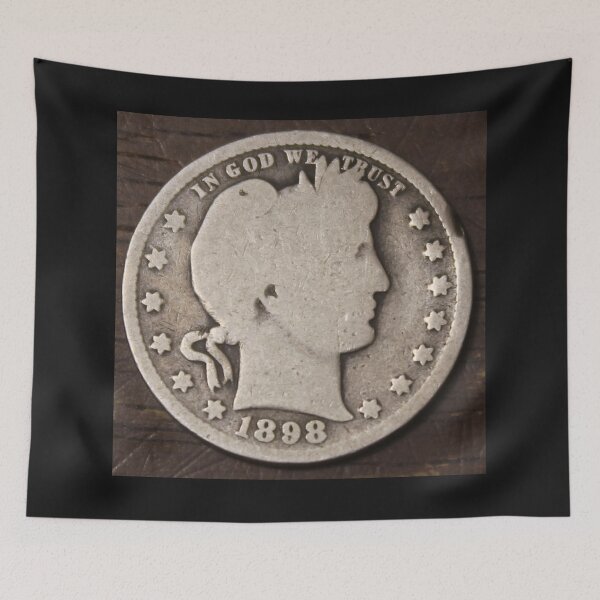 Item preview, 1898 Barber Quarter old antique Coin designed and sold by coinsxcrochet.