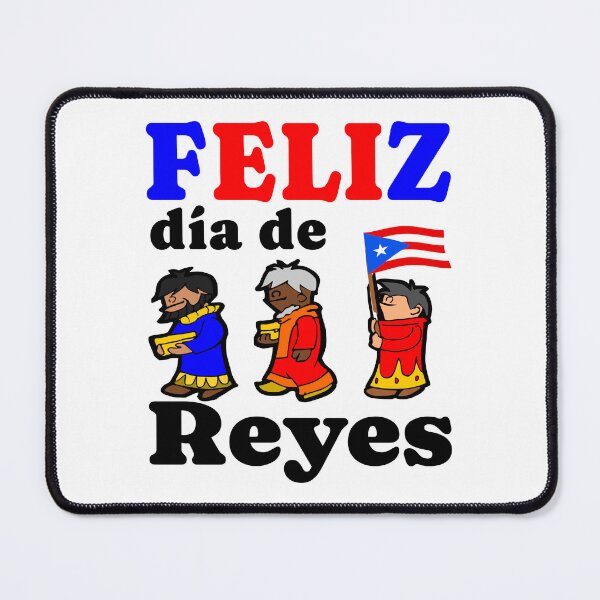 Artikelvorschau, Feliz Dia de Reyes mit Bandera aus Puerto Rico entworfen und verkauft von Verle-art.