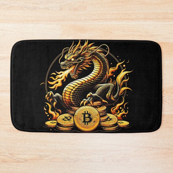 Item preview, Bitcoin Crypto Currency Dragon  designed and sold by DinoKate.