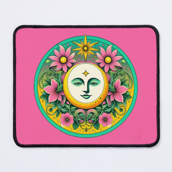 Item preview, Celestial Moon With Flowers designed and sold by starbornmystic.