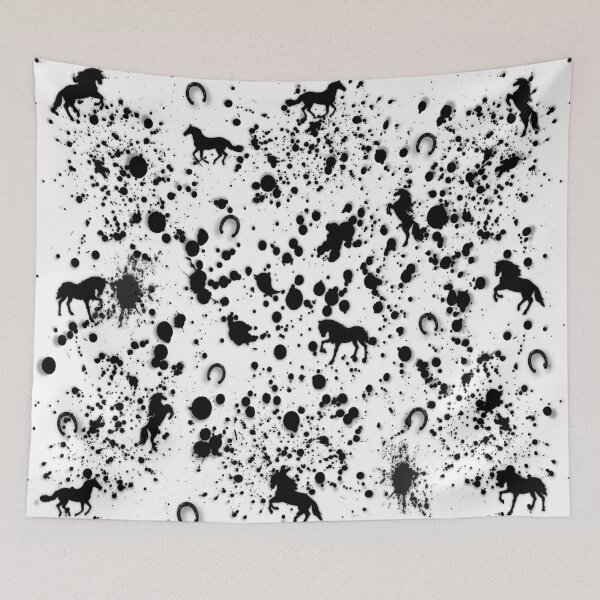 Item preview, Pattern. Paint Splats and Horses designed and sold by KC Morcom.
