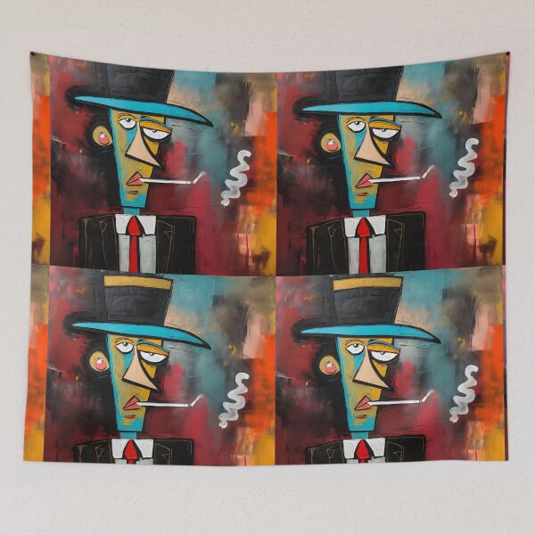 Item preview, Cigar Canvas Symphony- Exploring Acrylic Pastels in Abstract Harmony designed and sold by OlfactoART Studio.
