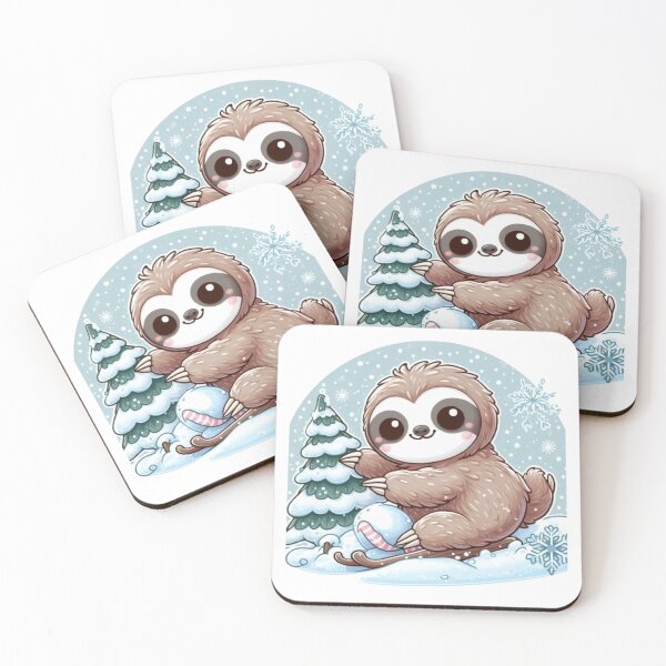 Item preview, Sloth playing in the snow designed and sold by Kenji11.