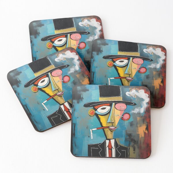 Item preview, Abstract Tobacco Tales- A Pastel Cosmos of Anthropomorphic Harmony designed and sold by OlfactoART Studio.
