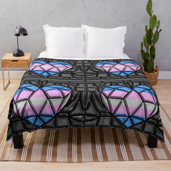 Item preview, Mosaic Tile Heart Transgender LGBT Goth designed and sold by TheirChoice.