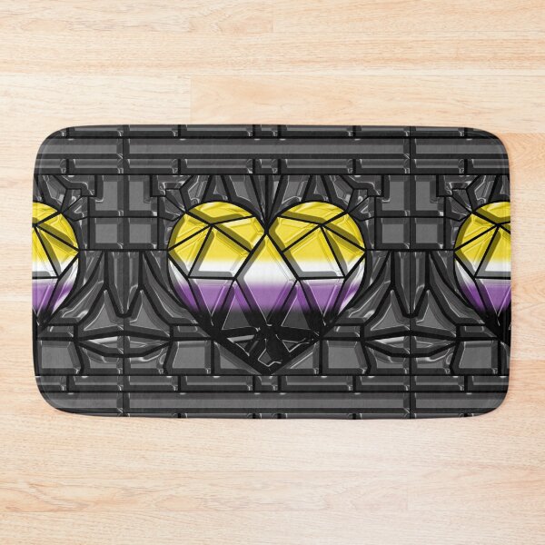 Item preview, Mosaic Tile Heart Non Binary LGBT Goth designed and sold by TheirChoice.