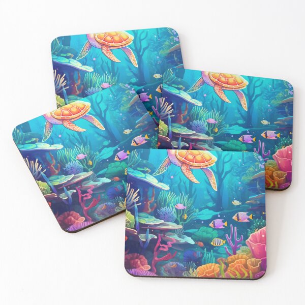 Item preview, Underwater coral reef teeming with marine life designed and sold by Newbie Art.