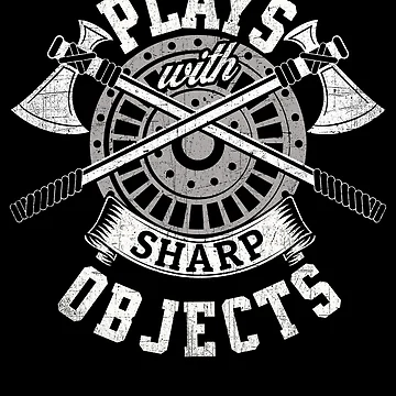 Vorschaubild zum Design Plays With Sharp Objects Axe Funny Axe Throwing Gear von DynamicDesign