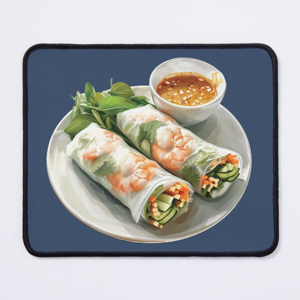 Item preview, Asian Fresh Shrimp Spring Roll with Peanut Dipping Sauce designed and sold by Alicia Chee.