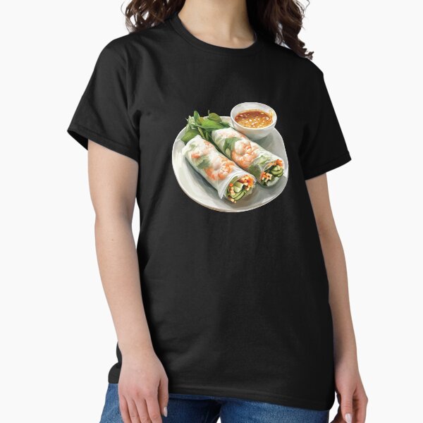 Item preview, Asian Fresh Shrimp Spring Roll with Peanut Dipping Sauce designed and sold by Alicia Chee.
