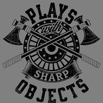Vorschaubild zum Design Plays With Sharp Objects Axe Funny Axe Throwing Gear von DynamicDesign