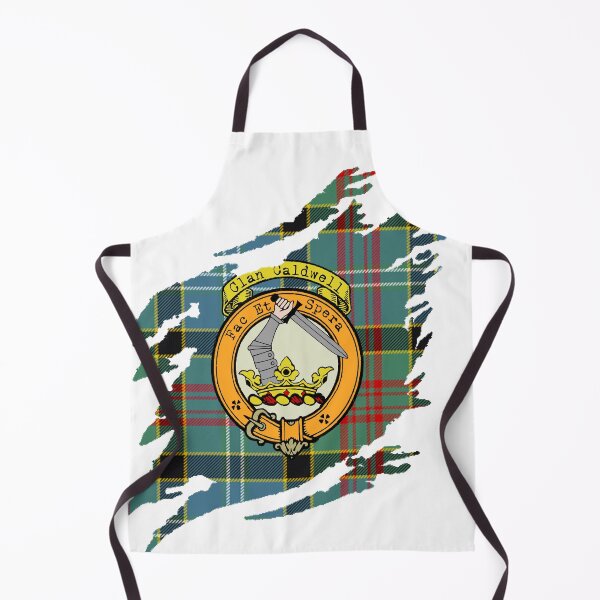 Aperçu de l'œuvre Caldwell Clan Crest Nom de famille écossais Tartan créée et vendue par BagTown Clans.