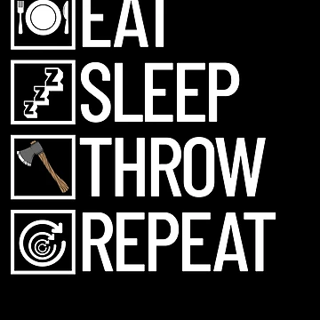 Vorschaubild zum Design Eat Sleep Throw Repeat Axe Thrower Funny Axe Throwing Gear von DynamicDesign