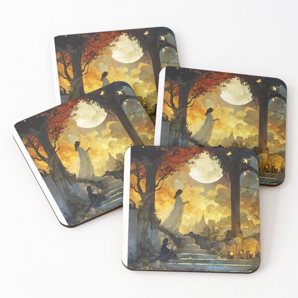 Item preview, Golden Moon Fairy Tale Fantasy Illustration  designed and sold by StellarSpectrum.