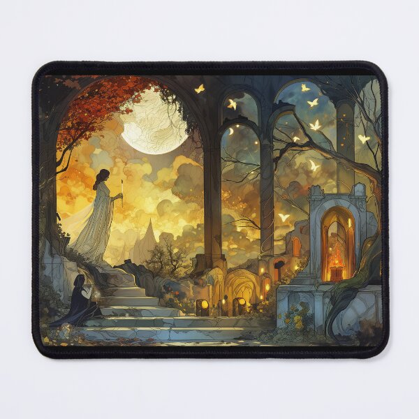 Item preview, Golden Moon Fairy Tale Fantasy Illustration  designed and sold by StellarSpectrum.