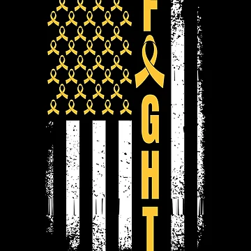 Vorschaubild zum Design Fight Childhood Cancer Awareness USA Flag Gold Ribbon Gear von DynamicDesign