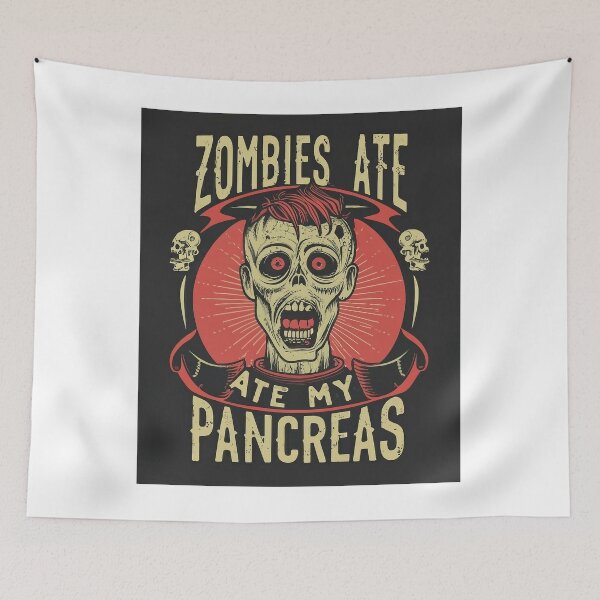 Item preview, Zombies at my pancreas T-Shirt,  T1D Diabetic diabetes awareness, diabetes awarness gift t-shirt, funny diabetic gift  designed and sold by Footy Frenzy.
