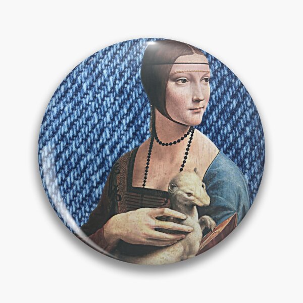 Item preview, 80s Denim Blue Background Lady with an Ermine  designed and sold by pelagio.