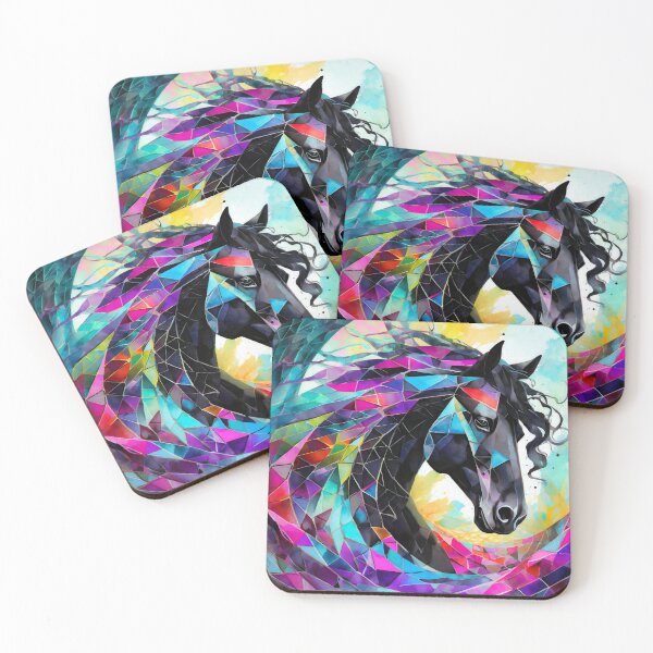Item preview, Black Geometric Horse designed and sold by DappledMoon.