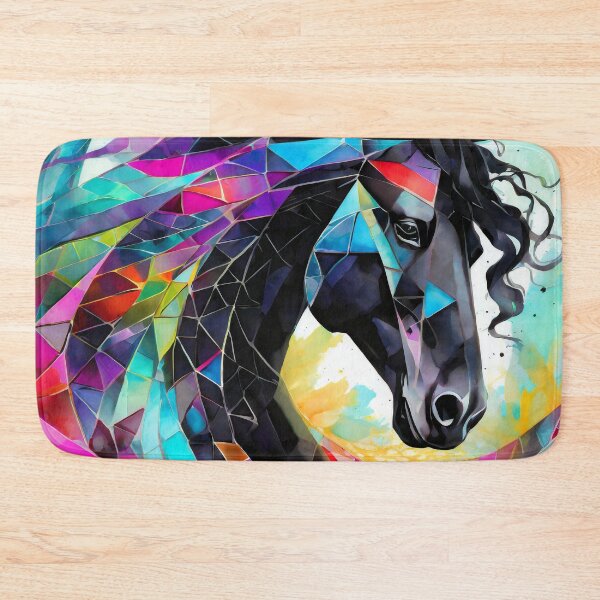 Item preview, Black Geometric Horse designed and sold by DappledMoon.