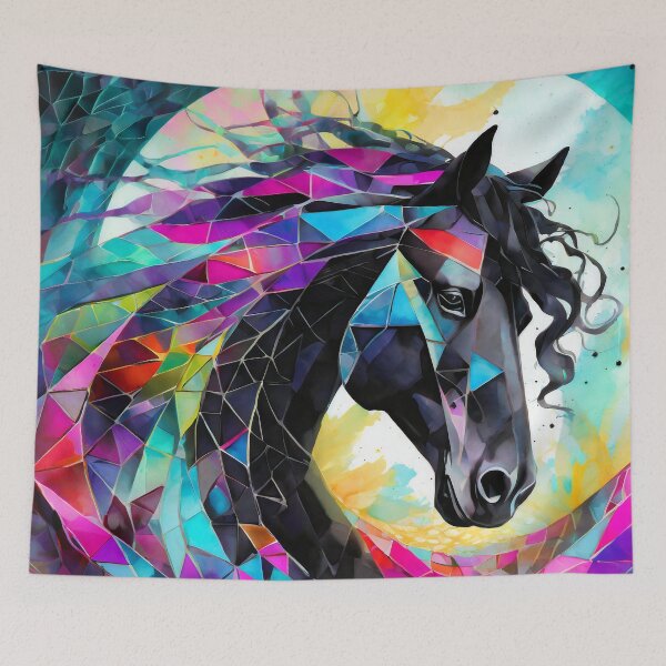 Item preview, Black Geometric Horse designed and sold by DappledMoon.