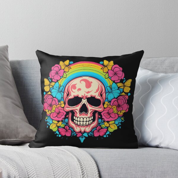 Item preview, Colourful rainbow with skull butterfly designed and sold by Goku Creations.