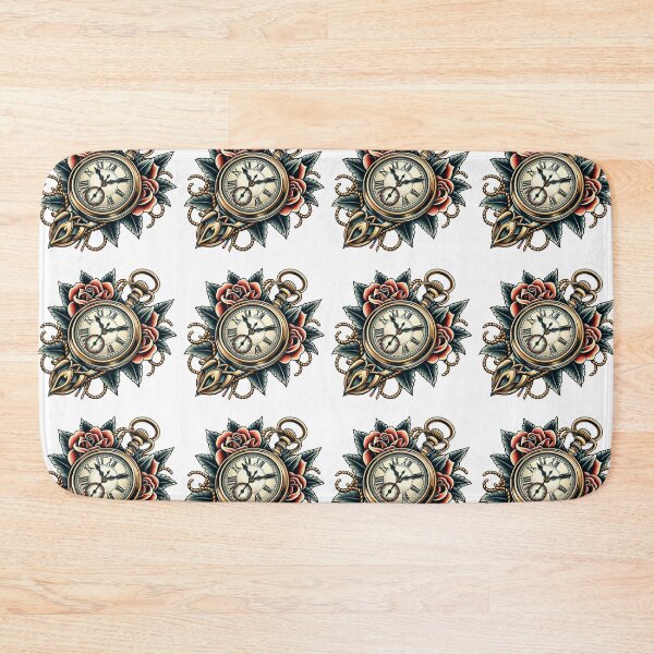 Item preview, Roses & Pocket Watch Flash Tattoo Art Design designed and sold by BrianSaysDesign.