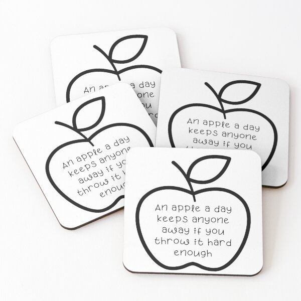 Item preview, An apple a day keeps anyone away if you throw it hard enough designed and sold by Lulus-H-art.